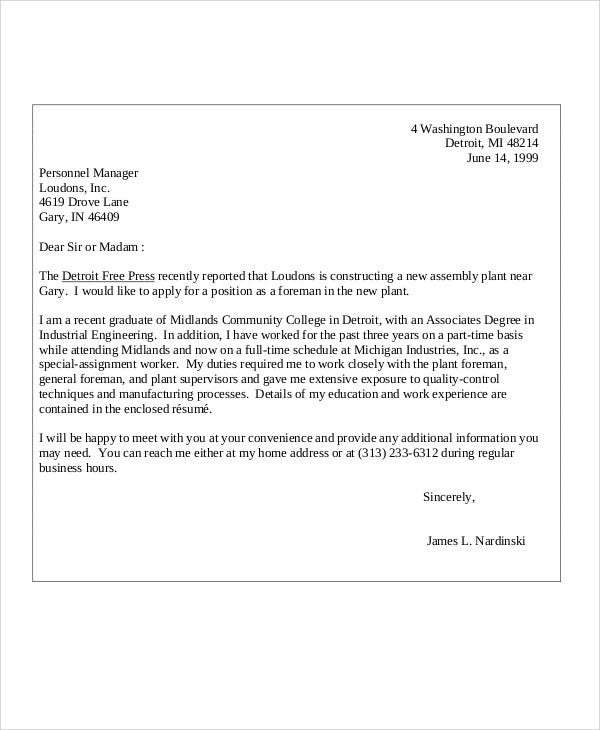 11+ Sample College Application Letters