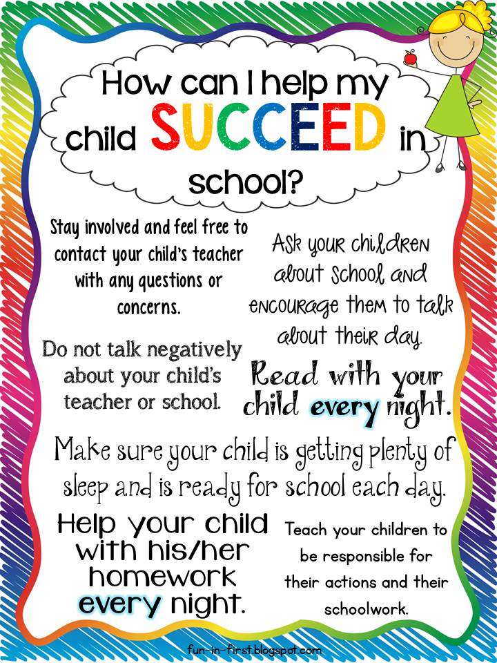 7 Ways to Help Your Child Succeed in School: Working with ...