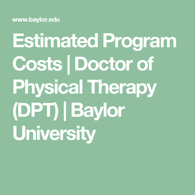 Does Baylor University Have A Physical Therapy Program