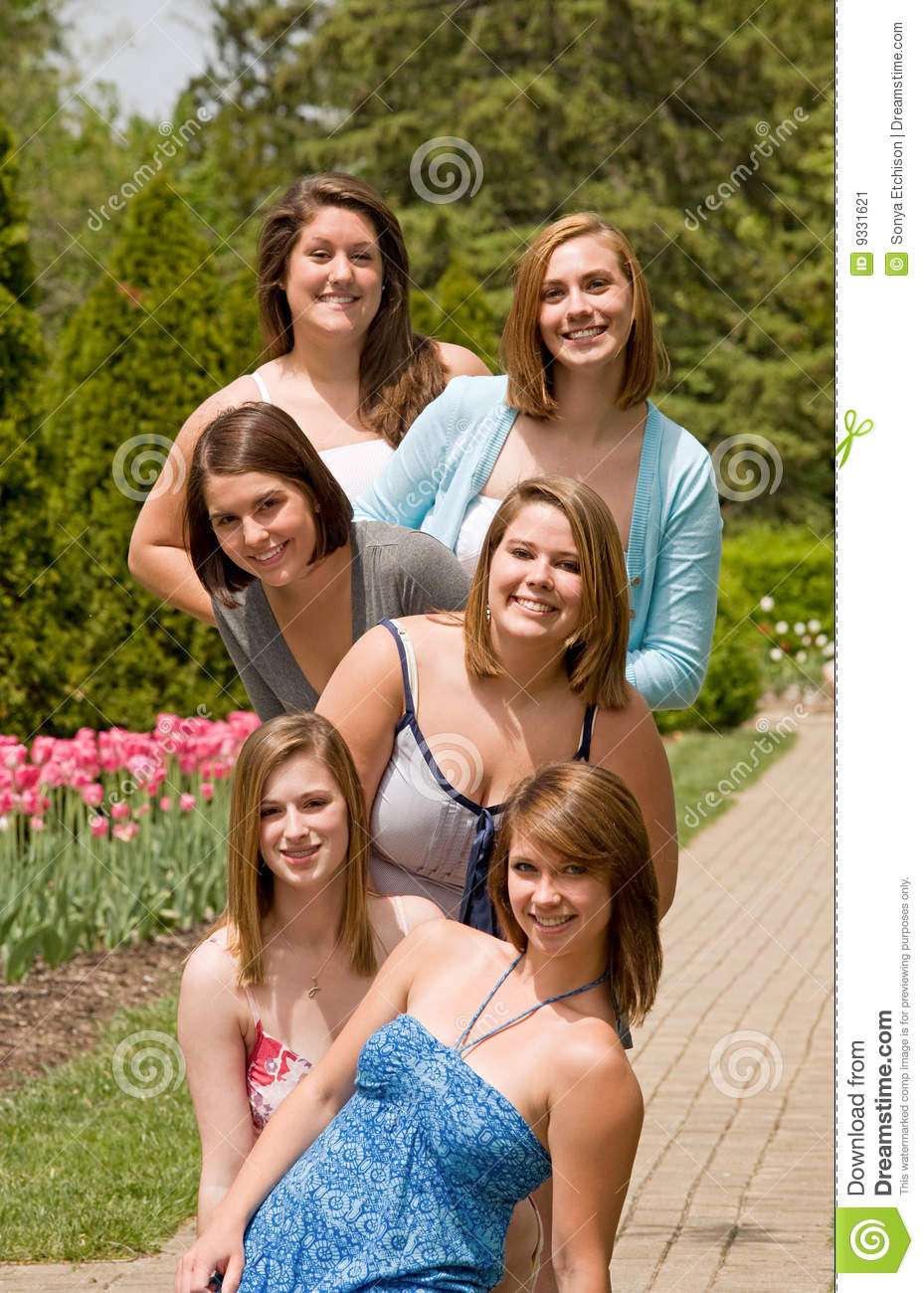 Group of College Girls stock image. Image of friendship ...