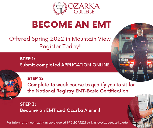 Ozarka College offers EMT