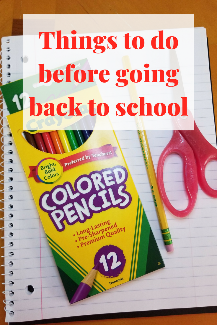 Things to do before going back to school