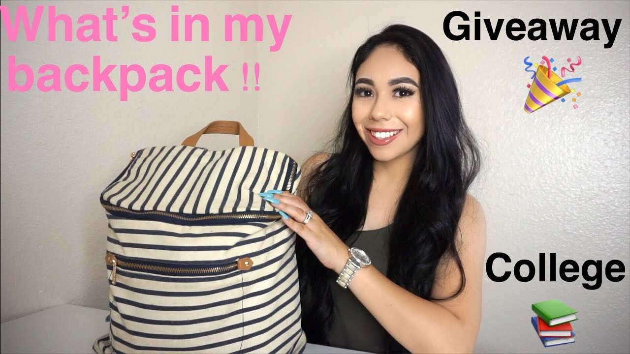 WHATS IN MY BACKPACK 2019 COLLEGE EDITION *GIVEAWAY ...